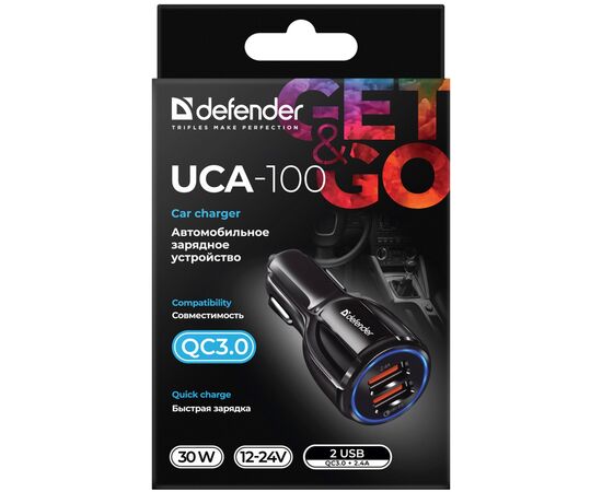 Зарядное устройство Defender 2xUSB 30W (2xUSB-A) QC3.0 3А UCA-100 (83833), изображение 5 Зарядное устройство Defender 2xUSB 30W (2xUSB-A) QC3.0 3А UCA-100 (83833), изображение 5