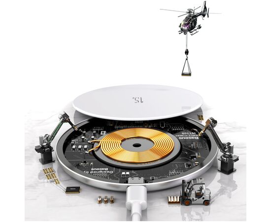 Зарядное устройство Baseus 15W + cable Type-C white (WXJK-B02) (WXJK-B02), изображение 6 Зарядное устройство Baseus 15W + cable Type-C white (WXJK-B02) (WXJK-B02), изображение 6