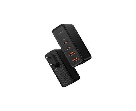 Зарядное устройство Baseus 2xUSB 100W GaN (2xUSB-C+2xUSB-A) black (CCGAN2P-L01), изображение 6 Зарядное устройство Baseus 2xUSB 100W GaN (2xUSB-C+2xUSB-A) black (CCGAN2P-L01), изображение 6