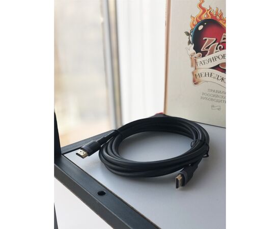 Кабель мультимедийный HDMI to HDMI 1.0m V2.0 Baseus (CADKLF-E01), изображение 2 Кабель мультимедийный HDMI to HDMI 1.0m V2.0 Baseus (CADKLF-E01), изображение 2