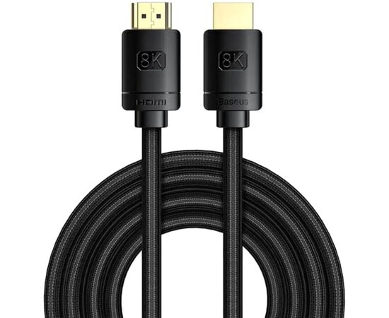Кабель мультимедійний HDMI to HDMI 1.0m V2.1 Baseus (WKGQ000001)