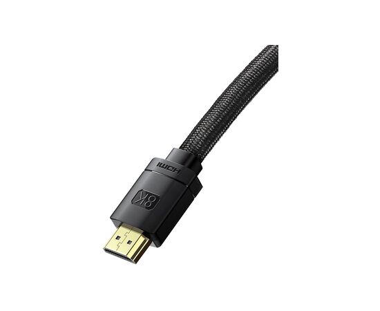 Кабель мультимедийный HDMI to HDMI 1.0m V2.1 Baseus (CAKGQ-J01), изображение 2 Кабель мультимедийный HDMI to HDMI 1.0m V2.1 Baseus (CAKGQ-J01), изображение 2
