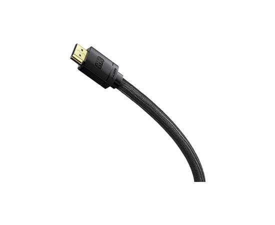 Кабель мультимедийный HDMI to HDMI 1.0m V2.1 Baseus (CAKGQ-J01), изображение 3 Кабель мультимедийный HDMI to HDMI 1.0m V2.1 Baseus (CAKGQ-J01), изображение 3