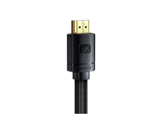 Кабель мультимедийный HDMI to HDMI 1.0m V2.1 Baseus (CAKGQ-J01), изображение 4 Кабель мультимедийный HDMI to HDMI 1.0m V2.1 Baseus (CAKGQ-J01), изображение 4