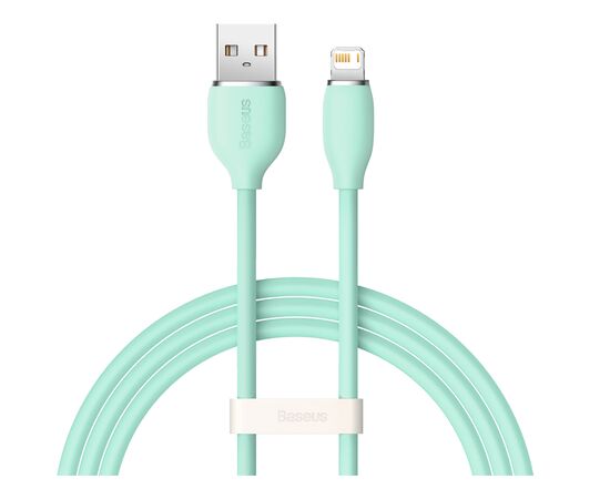 Дата кабель USB 2.0 AM to Lightning 1.2m 2.4A Jelly Liquid Silica Gel Green Baseus (CAGD000006)