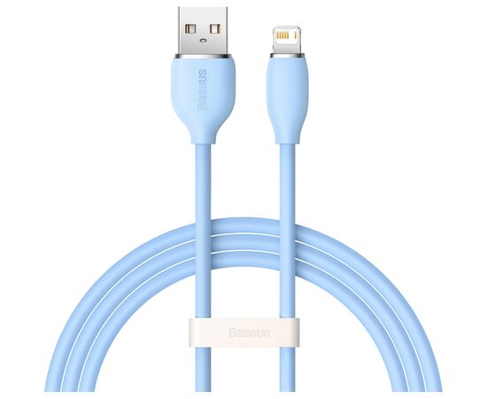 Дата кабель USB 2.0 AM to Lightning 2.0m 2.4A Jelly Liquid Silica Gel Blue Baseus (CAGD000103)