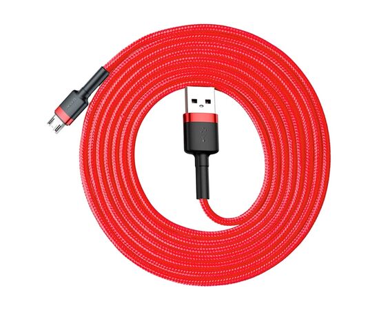 Дата кабель USB 2.0 AM to Micro 5P 2.0m 1.5A Red Baseus (CAMKLF-C09), изображение 2 Дата кабель USB 2.0 AM to Micro 5P 2.0m 1.5A Red Baseus (CAMKLF-C09), изображение 2