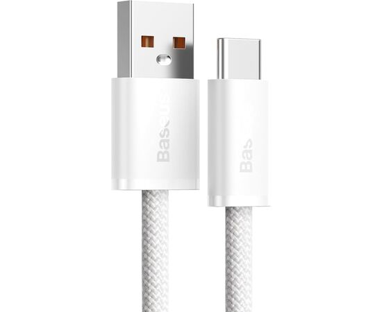 Дата кабель USB 2.0 AM to Type-C 1.0m 5A White Baseus (CALD000602), изображение 2 Дата кабель USB 2.0 AM to Type-C 1.0m 5A White Baseus (CALD000602), изображение 2
