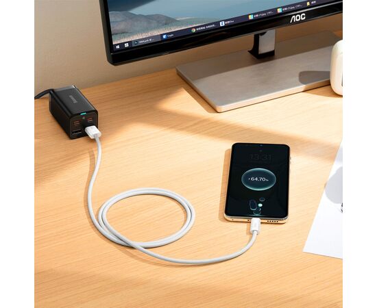 Дата кабель USB 2.0 AM to Type-C 1.0m 5A White Baseus (CALD000602), изображение 4 Дата кабель USB 2.0 AM to Type-C 1.0m 5A White Baseus (CALD000602), изображение 4