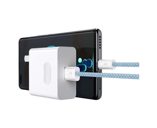 Дата кабель USB 2.0 AM to Type-C 1.0m 5A Blue Baseus (CALD000603), изображение 5 Дата кабель USB 2.0 AM to Type-C 1.0m 5A Blue Baseus (CALD000603), изображение 5