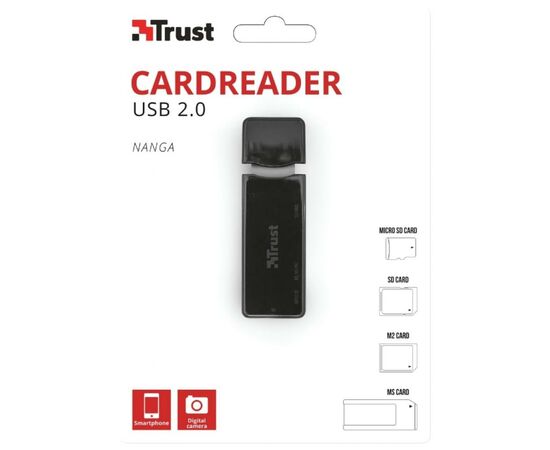 Считыватель флеш-карт Trust Nanga USB 2.0 BLACK (21934), изображение 3 Считыватель флеш-карт Trust Nanga USB 2.0 BLACK (21934), изображение 3