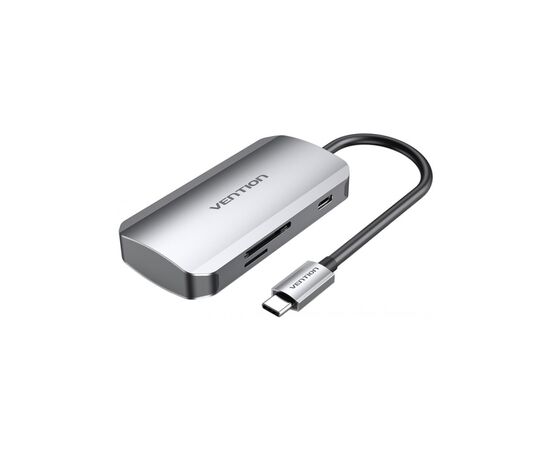 Концентратор Vention USB3.1 Type-C --> USB 3.0x3/SD/TF/PD 100W Hub 6-in-1 (TNHHB)