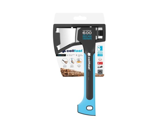 Топор Cellfast універсальна ERGO U600, 26 см, 0.6 кг (41-001), изображение 3