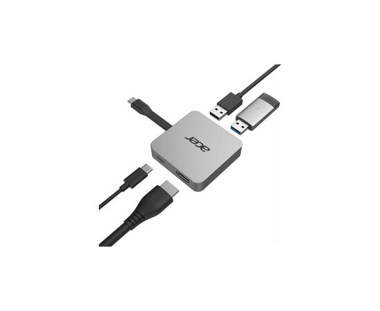 Порт-реплікатор Acer 4-in-1, HDMI, 2xUSB3.2, USB-C (HP.DSCAB.014), зображення 3 Порт-реплікатор Acer 4-in-1, HDMI, 2xUSB3.2, USB-C (HP.DSCAB.014), зображення 3