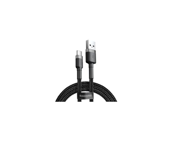 Дата кабель USB 2.0 AM to Type-C 3.0m 3A Gray-Black Baseus (CATKLF-UG1)
