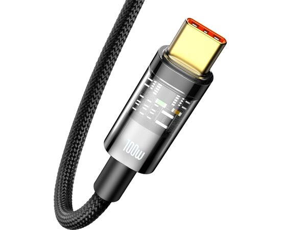 Дата кабель USB 2.0 AM to Type-C 1.0m 5A Black Baseus (CATS000201), изображение 5 Дата кабель USB 2.0 AM to Type-C 1.0m 5A Black Baseus (CATS000201), изображение 5