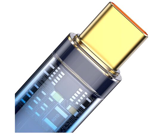 Дата кабель USB 2.0 AM to Type-C 1.0m 5A Blue Baseus (CATS000203), изображение 3 Дата кабель USB 2.0 AM to Type-C 1.0m 5A Blue Baseus (CATS000203), изображение 3