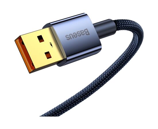 Дата кабель USB 2.0 AM to Type-C 1.0m 5A Blue Baseus (CATS000203), изображение 4 Дата кабель USB 2.0 AM to Type-C 1.0m 5A Blue Baseus (CATS000203), изображение 4