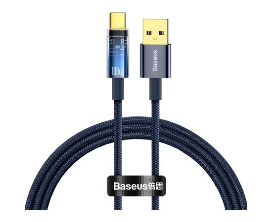 Дата кабель USB 2.0 AM to Type-C 1.0m 5A Blue Baseus (CATS000203)