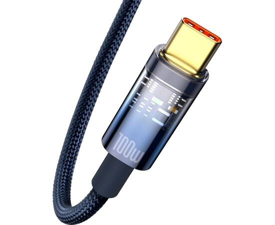Дата кабель USB 2.0 AM to Type-C 2.0m 5A Blue Baseus (CATS000303), изображение 5 Дата кабель USB 2.0 AM to Type-C 2.0m 5A Blue Baseus (CATS000303), изображение 5
