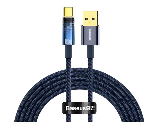Дата кабель USB 2.0 AM to Type-C 2.0m 5A Blue Baseus (CATS000303)