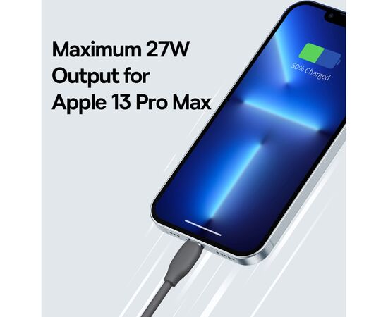 Дата кабель USB-C to Lightning 1.2m 20W Black Baseus (CAGD020001), изображение 3 Дата кабель USB-C to Lightning 1.2m 20W Black Baseus (CAGD020001), изображение 3