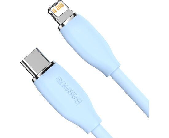 Дата кабель USB-C to Lightning 1.2m 20W Blue Baseus (CAGD020003), изображение 2 Дата кабель USB-C to Lightning 1.2m 20W Blue Baseus (CAGD020003), изображение 2