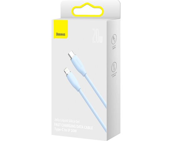 Дата кабель USB-C to Lightning 1.2m 20W Blue Baseus (CAGD020003), изображение 3 Дата кабель USB-C to Lightning 1.2m 20W Blue Baseus (CAGD020003), изображение 3