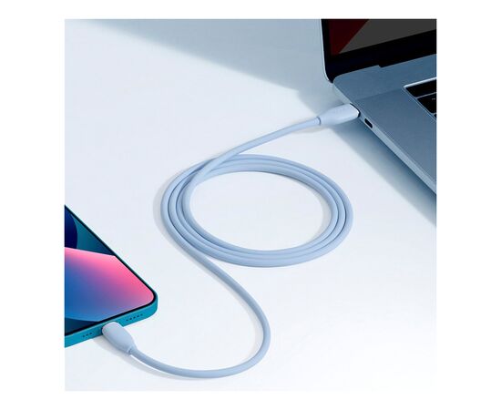 Дата кабель USB-C to Lightning 1.2m 20W Blue Baseus (CAGD020003), изображение 5 Дата кабель USB-C to Lightning 1.2m 20W Blue Baseus (CAGD020003), изображение 5