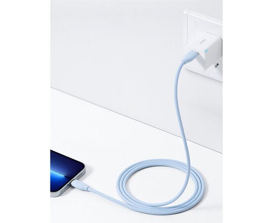 Дата кабель USB-C to Lightning 1.2m 20W Blue Baseus (CAGD020003), изображение 7 Дата кабель USB-C to Lightning 1.2m 20W Blue Baseus (CAGD020003), изображение 7