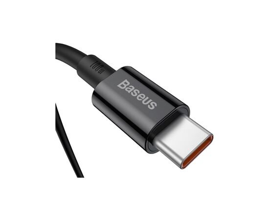 Дата кабель USB-C to USB-C 1.0m 5A Black Baseus (CATYS-B01), изображение 2 Дата кабель USB-C to USB-C 1.0m 5A Black Baseus (CATYS-B01), изображение 2