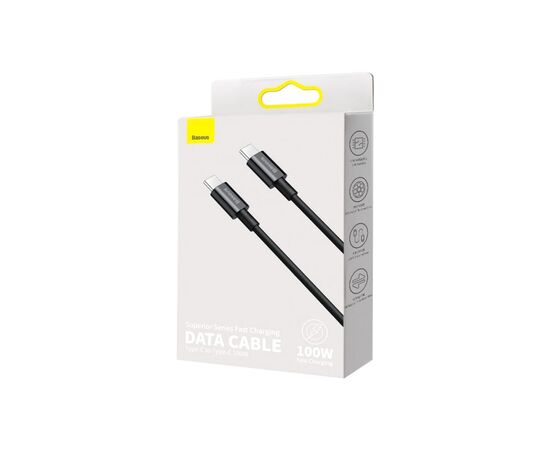 Дата кабель USB-C to USB-C 1.0m 5A Black Baseus (CATYS-B01), изображение 4 Дата кабель USB-C to USB-C 1.0m 5A Black Baseus (CATYS-B01), изображение 4