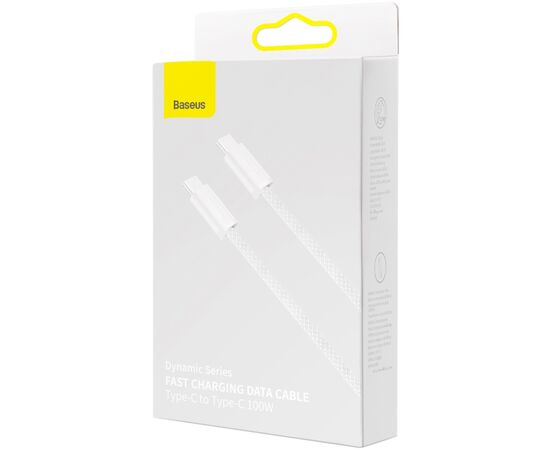 Дата кабель USB-C to USB-C 2.0m 5A White Baseus (CALD000302), изображение 7 Дата кабель USB-C to USB-C 2.0m 5A White Baseus (CALD000302), изображение 7