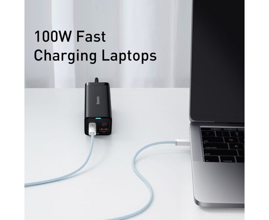 Дата кабель USB-C to USB-C 2.0m 5A Blue Baseus (CALD000303), изображение 6 Дата кабель USB-C to USB-C 2.0m 5A Blue Baseus (CALD000303), изображение 6