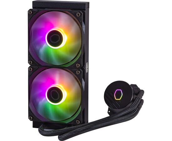 Система водяного охлаждения CoolerMaster MasterLiquid 240L Core ARGB (MLW-D24M-A18PZ-R1), изображение 4 Система водяного охлаждения CoolerMaster MasterLiquid 240L Core ARGB (MLW-D24M-A18PZ-R1), изображение 4