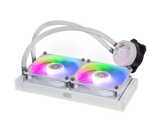 Система водяного охлаждения CoolerMaster MasterLiquid 240L Core ARGB White (MLW-D24M-A18PZ-RW), изображение 2 Система водяного охлаждения CoolerMaster MasterLiquid 240L Core ARGB White (MLW-D24M-A18PZ-RW), изображение 2
