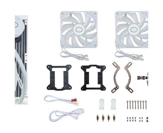 Система водяного охлаждения CoolerMaster MasterLiquid 240L Core ARGB White (MLW-D24M-A18PZ-RW), изображение 6 Система водяного охлаждения CoolerMaster MasterLiquid 240L Core ARGB White (MLW-D24M-A18PZ-RW), изображение 6