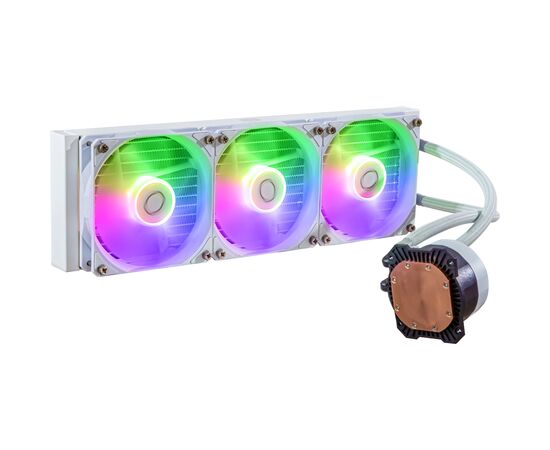 Система водяного охлаждения CoolerMaster MasterLiquid 360L Core ARGB White (MLW-D36M-A18PZ-RW), изображение 2 Система водяного охлаждения CoolerMaster MasterLiquid 360L Core ARGB White (MLW-D36M-A18PZ-RW), изображение 2