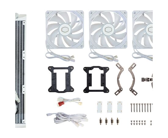 Система водяного охлаждения CoolerMaster MasterLiquid 360L Core ARGB White (MLW-D36M-A18PZ-RW), изображение 6 Система водяного охлаждения CoolerMaster MasterLiquid 360L Core ARGB White (MLW-D36M-A18PZ-RW), изображение 6
