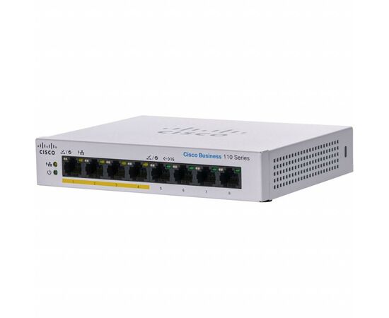 Комутатор мережевий Cisco CBS110-8PP-D-EU