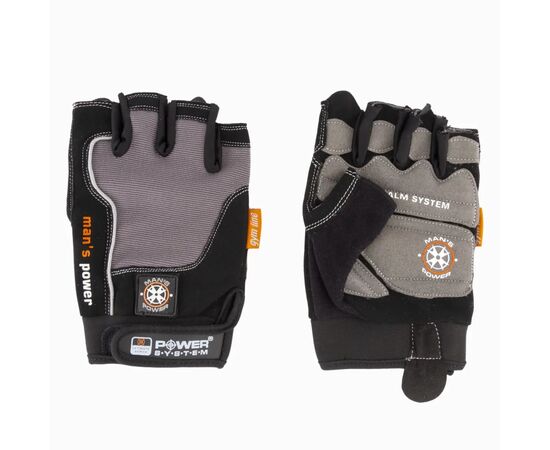 Перчатки для фитнеса Power System Mans Power PS-2580 Black/Grey XL (PS-2580_XL_Black-grey), изображение 2 Перчатки для фитнеса Power System Mans Power PS-2580 Black/Grey XL (PS-2580_XL_Black-grey), изображение 2