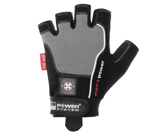 Перчатки для фитнеса Power System Mans Power PS-2580 Black/Grey XL (PS-2580_XL_Black-grey), изображение 3 Перчатки для фитнеса Power System Mans Power PS-2580 Black/Grey XL (PS-2580_XL_Black-grey), изображение 3