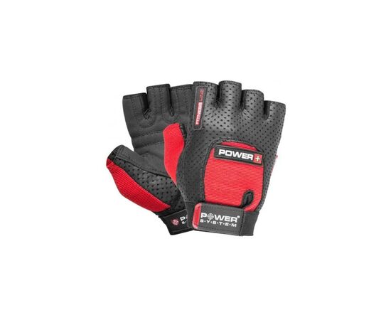 Рукавички для фітнесу Power System Power Plus PS-2500 Black/Red M (PS-2500_M_Black-red)
