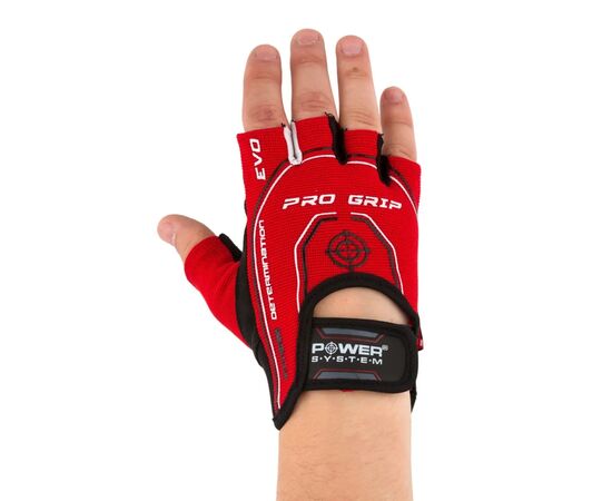Перчатки для фитнеса Power System Pro Grip EVO PS-2250E Red M (PS_2250E_M_Red), изображение 4 Перчатки для фитнеса Power System Pro Grip EVO PS-2250E Red M (PS_2250E_M_Red), изображение 4