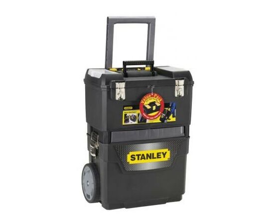Ящик для инструментов Stanley Mobile Work Center 2 in 1 с колесами (47x30x63) (1-93-968), изображение 2 Ящик для инструментов Stanley Mobile Work Center 2 in 1 с колесами (47x30x63) (1-93-968), изображение 2