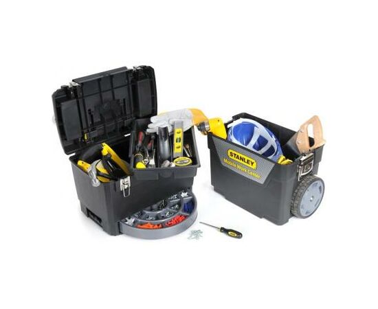 Ящик для инструментов Stanley Mobile Work Center 2 in 1 с колесами (47x30x63) (1-93-968), изображение 4 Ящик для инструментов Stanley Mobile Work Center 2 in 1 с колесами (47x30x63) (1-93-968), изображение 4