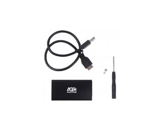 Карман внешний AgeStar mSATA, USB3.0 Metal black (3UBMS2(BLACK)), изображение 3 Карман внешний AgeStar mSATA, USB3.0 Metal black (3UBMS2(BLACK)), изображение 3