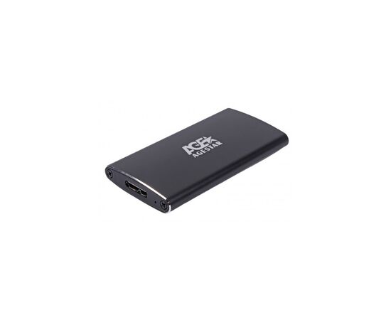 Карман внешний AgeStar mSATA, USB3.0 Metal black (3UBMS2(BLACK))