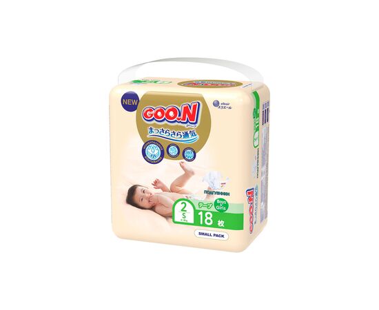 Подгузник GOO.N Premium Soft 4-8 кг S на липучках 18 шт (863221), изображение 2 Подгузник GOO.N Premium Soft 4-8 кг S на липучках 18 шт (863221), изображение 2