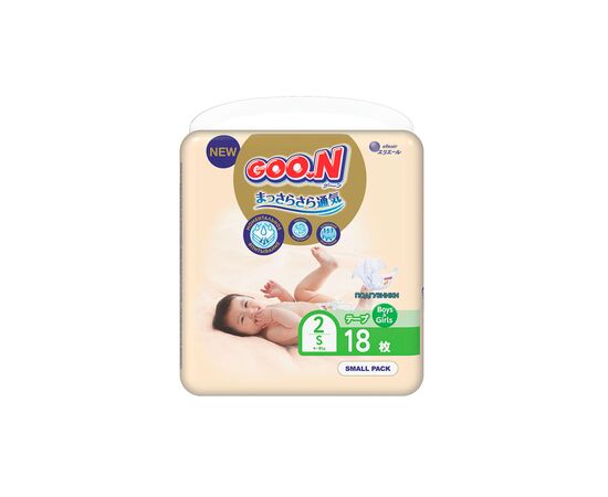 Підгузок GOO.N Premium Soft 4-8 кг розмір S на липучках 18 шт (863221)